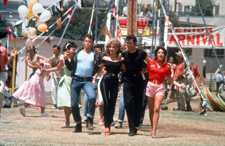 "FOTO: John Travolta, Olivia Newton-John, Stockard Channing a Jeff Conaway ve filmu Pomada"