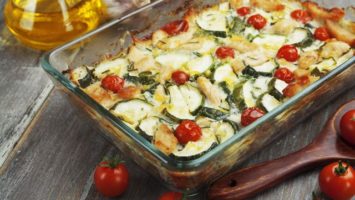 recept na zapečenou cuketu s kuřecím masem