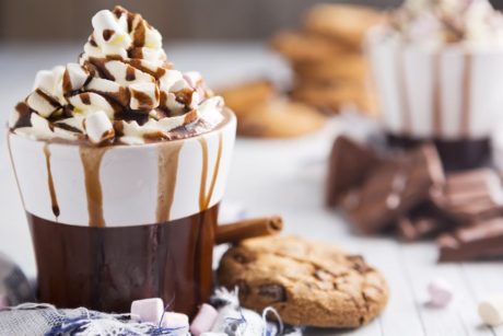 Jak odstranit kalorie z kávy, Horká čokoláda se šlehačkou kalorie
