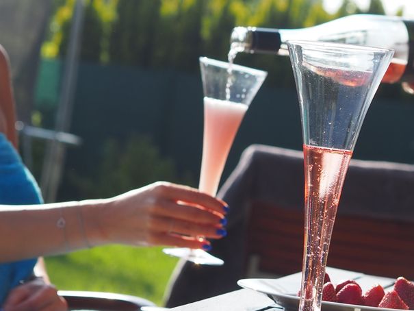 růžové šampaňské