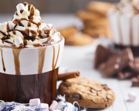 Jak odstranit kalorie z kávy, Horká čokoláda se šlehačkou kalorie
