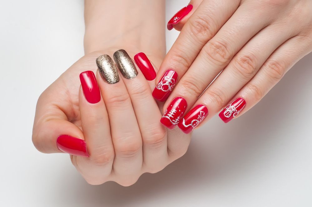 vánoční manikúra