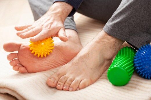 domácí masáž nohou
