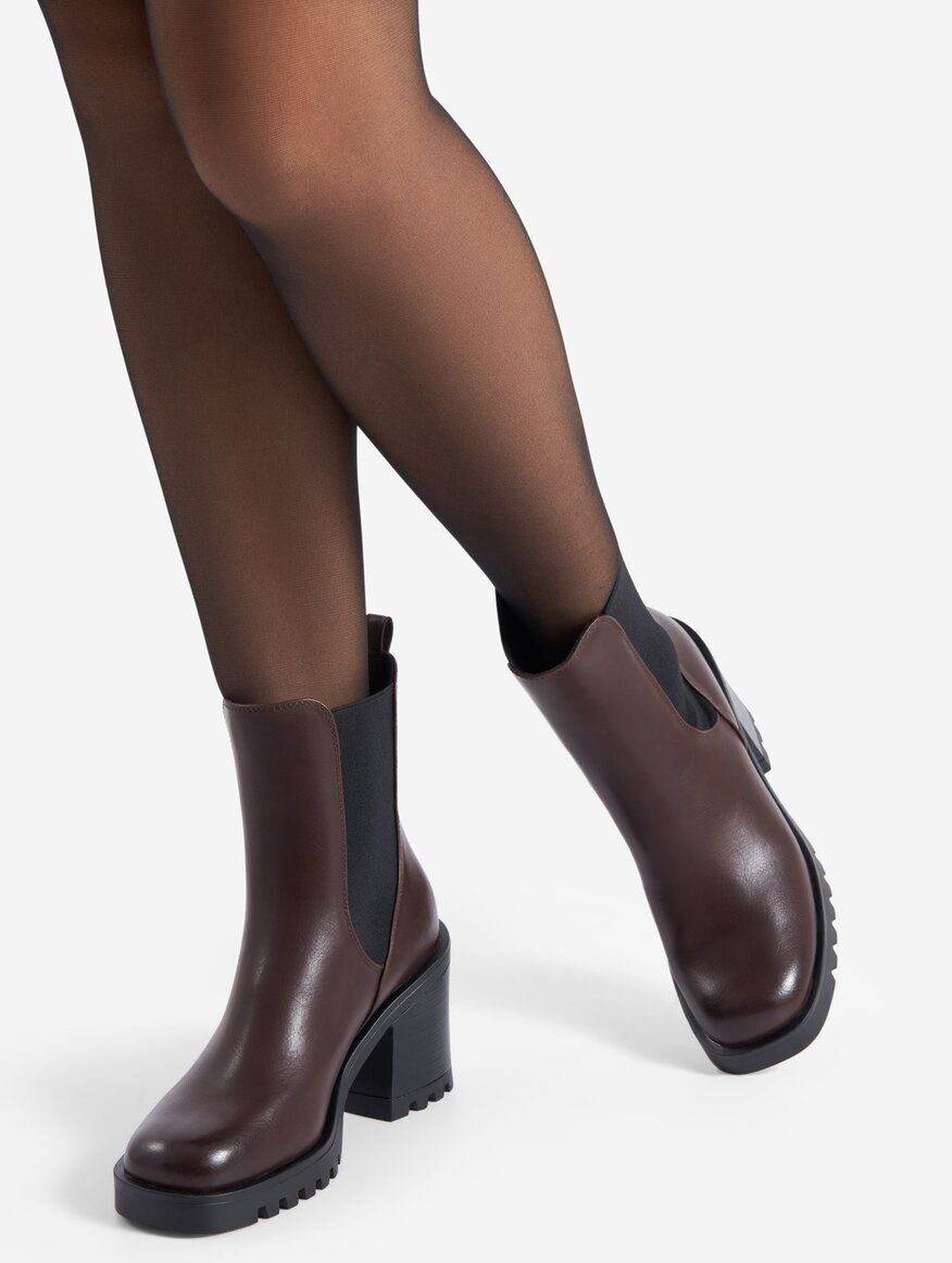 Kožené kotníkové boty